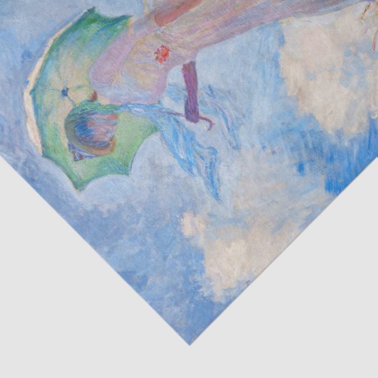 Claude Monet - Eine Frau mit einem Parasol gegenüb Seidenpapier (Ausschnitt)
