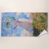 Claude Monet - Eine Frau mit einem Parasol gegenüb Strandtuch (Vorderseite)