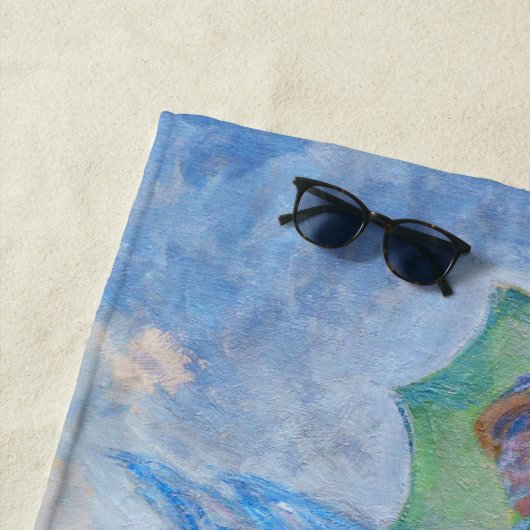 Claude Monet - Eine Frau mit einem Parasol gegenüb Strandtuch (Beispiel)