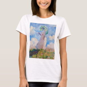 Claude Monet - Eine Frau mit einem Parasol gegenüb T-Shirt