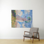 Claude Monet - Eine Frau mit einem Parasol gegenüb Wandteppich (Beispiel (Horizontal))