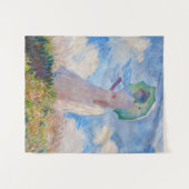 Claude Monet - Eine Frau mit einem Parasol gegenüb Wandteppich (Vorderseite (Horizontal))
