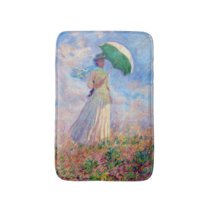 Claude Monet - Eine Frau mit einem Sonnenschirm au Badematte