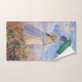 Claude Monet - Eine Frau mit einem Sonnenschirm au Badhandtuch Set (Handtuch)
