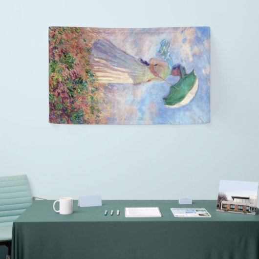 Claude Monet - Eine Frau mit einem Sonnenschirm au Banner (Messeveranstaltung)