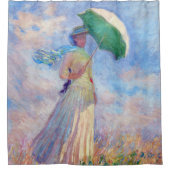 Claude Monet - Eine Frau mit einem Sonnenschirm au Duschvorhang (Vorderseite)