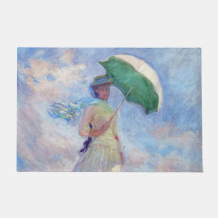 Claude Monet - Eine Frau mit einem Sonnenschirm au Fußmatte