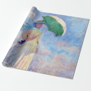 Claude Monet - Eine Frau mit einem Sonnenschirm au Geschenkpapier