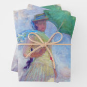 Claude Monet - Eine Frau mit einem Sonnenschirm au Geschenkpapier Set (Beispiel)