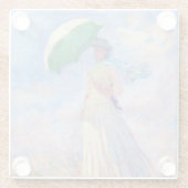 Claude Monet - Eine Frau mit einem Sonnenschirm au Glasuntersetzer (Rückseite)