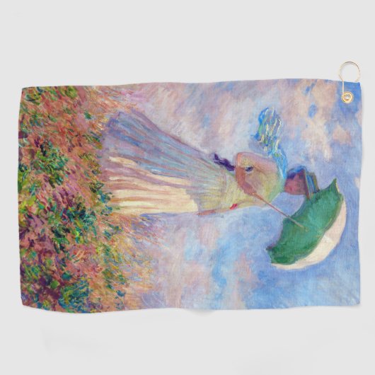 Claude Monet - Eine Frau mit einem Sonnenschirm au Golfhandtuch (Horizontal)
