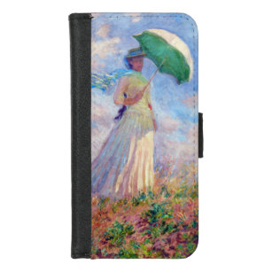 Claude Monet - Eine Frau mit einem Sonnenschirm au iPhone 8/7 Geldbeutel-Hülle