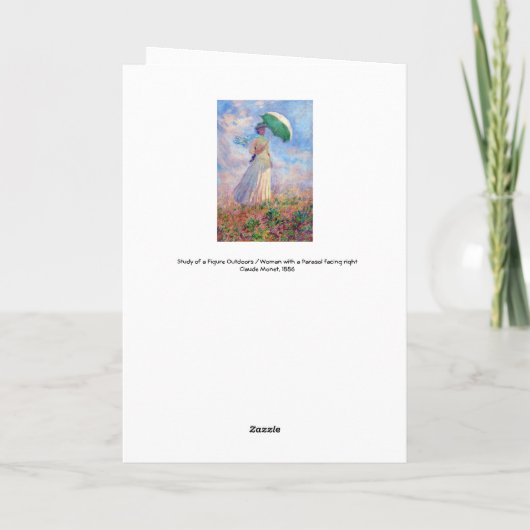 Claude Monet - Eine Frau mit einem Sonnenschirm au Karte (Rückseite)