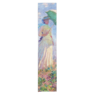 Claude Monet - Eine Frau mit einem Sonnenschirm au Kurzer Tischläufer