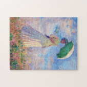 Claude Monet - Eine Frau mit einem Sonnenschirm au Puzzle (Horizontal)
