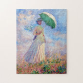 Claude Monet - Eine Frau mit einem Sonnenschirm au Puzzle (Vertikal)