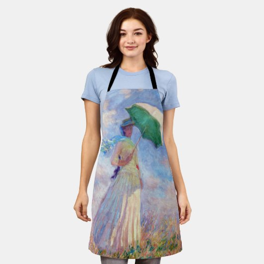 Claude Monet - Eine Frau mit einem Sonnenschirm au Schürze (Getragen)