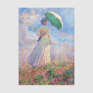 Claude Monet - Eine Frau mit einem Sonnenschirm au Seidenpapier