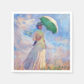 Claude Monet - Eine Frau mit einem Sonnenschirm au Serviette (Vorderseite)