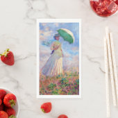 Claude Monet - Eine Frau mit einem Sonnenschirm au Serviette (Beispiel)