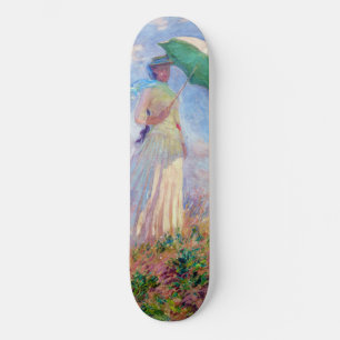 Claude Monet - Eine Frau mit einem Sonnenschirm au Skateboard