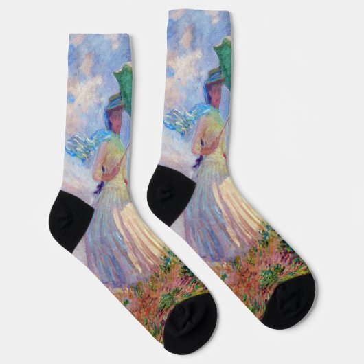 Claude Monet - Eine Frau mit einem Sonnenschirm au Socken (Rechts)