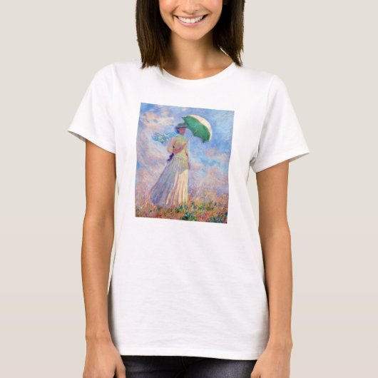 Claude Monet - Eine Frau mit einem Sonnenschirm au T-Shirt (Vorderseite)