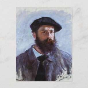 Claude Monet eine Postkarte mit Selbstporträt