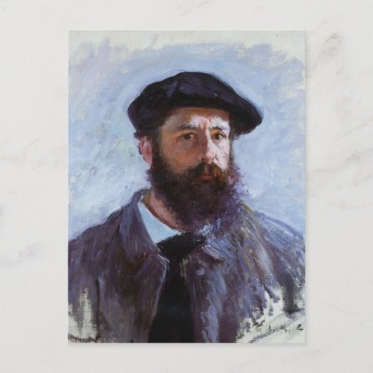 Claude Monet eine Postkarte mit Selbstporträt (Vorderseite)