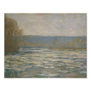 Claude Monet - Eis, das oben auf der Seine bricht Fotodruck