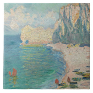 Claude Monet - Etretat - Der Strand und die Falais Fliese