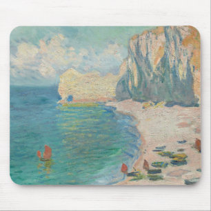 Claude Monet - Etretat - Der Strand und die Falais Mousepad