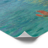 Claude Monet - Etretat - Der Strand und die Falais Poster (Ecke)