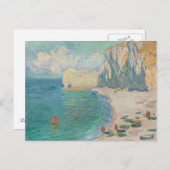 Claude Monet - Etretat - Der Strand und die Falais Postkarte (Vorne/Hinten)