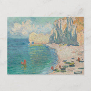 Claude Monet - Etretat - Der Strand und die Falais Postkarte
