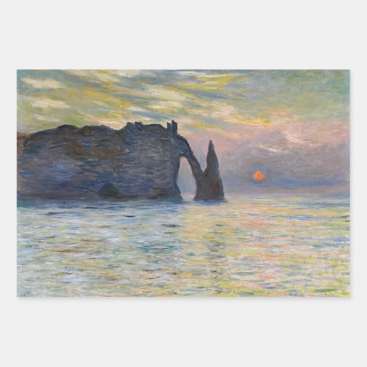 Claude Monet Etretat Masterstückauswahl Geschenkpapier Set (Vorderseite 2)