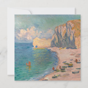Claude Monet - Etretat: Strand und Falaise d'Amont Einladung