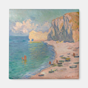 Claude Monet - Etretat: Strand und Falaise d'Amont Magnet