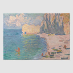 Claude Monet - Etretat: Strand und Falaise d'Amont Seidenpapier