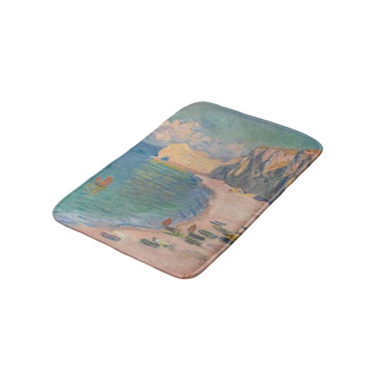 Claude Monet - Etretat: Strand und Falaise d'Betwe Badematte (Schrägansicht)