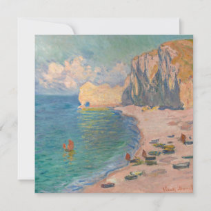 Claude Monet - Etretat: Strand und Falaise d'Betwe Dankeskarte