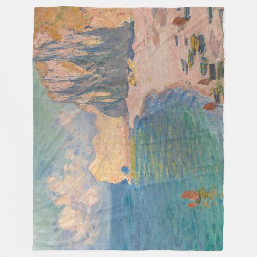 Claude Monet - Etretat: Strand und Falaise d'Betwe Fleecedecke (Vorderseite)