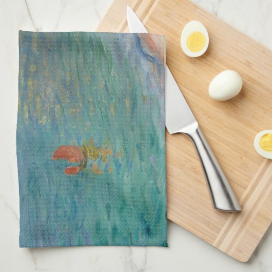 Claude Monet - Etretat: Strand und Falaise d'Betwe Geschirrtuch (Viertel Falte)