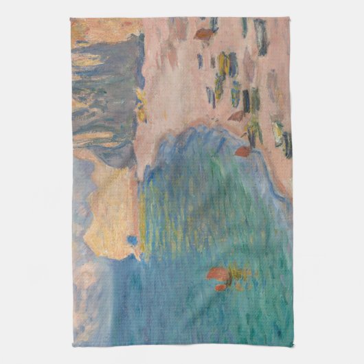 Claude Monet - Etretat: Strand und Falaise d'Betwe Geschirrtuch (Vertikal)