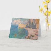 Claude Monet - Etretat: Strand und Falaise d'Betwe Karte (Gelbe Blume)
