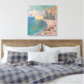 Claude Monet - Etretat: Strand und Falaise d'Betwe Leinwanddruck (Insitu (Schlafzimmer))