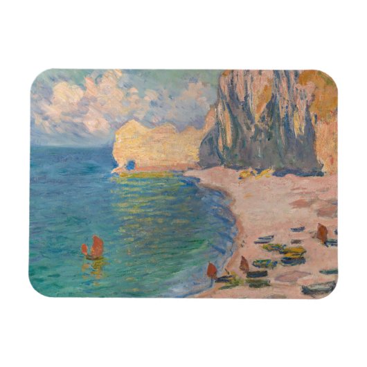 Claude Monet - Etretat: Strand und Falaise d'Betwe Magnet (Horizontal)