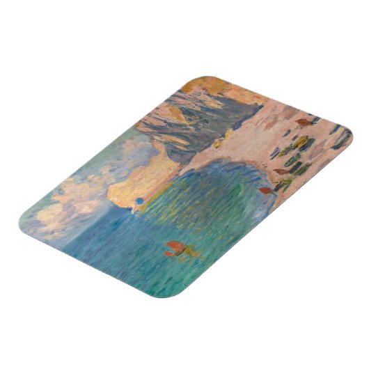 Claude Monet - Etretat: Strand und Falaise d'Betwe Magnet (Linke Seite)