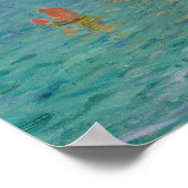 Claude Monet - Etretat: Strand und Falaise d'Betwe Poster (Ecke)