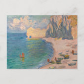 Claude Monet - Etretat: Strand und Falaise d'Betwe Postkarte (Vorderseite)